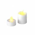 Floristik24 LED čajové sviečky s efektom teplého bieleho plameňa, sada 16 rôznych 32 batérií