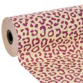 Floristik24 Papier na manžety, leopardí vzor, fialový, 25 cm, 100 m