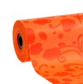 Floristik24 Manžetový papier oranžový so vzorom 25cm 100m
