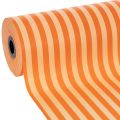 Floristik24 Papier na manžety v rolke, oranžovo pruhovaný, 25 cm x 100 m