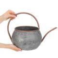 Kovová dekoratívna krhlica, vintage vidiecky štýl, záhradná dekorácia, na sadenie, strieborno-medená, D41cm Ø26cm V30cm | Floristik24.sk