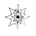 Floristik24 Kovová hviezda na zavesenie 3D strieborná 16cm
