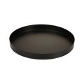 Floristik24 Kovový podnos okrúhly podnos na sviečky čierny Ø20cm V2,5cm 2ks