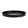 Kovový podnos okrúhly podnos na sviečky čierny Ø20cm V2,5cm 2ks | Floristik24.sk