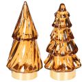 Floristik24 LED dekorácia na vianočný stromček zo skla pre vnútorné použitie, na batérie, 13 cm, 2 kusy