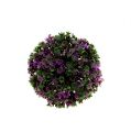 Floristik24 Mini dekoračná guľa fialová s umelými kvetmi Ø10cm 1ks