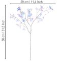 Umelý kvitnúci konár s dúhovými kvetmi, 80 cm | Floristik24.sk
