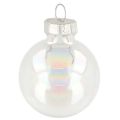 Floristik24 Mini vianočné sklenené gule, dúhové, číre, 3 cm, 22 kusov