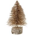 Floristik24 Mini vianočný stromček zlatý s trblietkami 6ks
