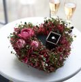 Floristik24 Kvetinové penové srdce čierne 33cm 2ks svadobná dekorácia