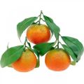 Floristik24 Ozdobné ovocie, pomaranče s listami, umelé ovocie V9cm Ø6,5cm 4ks