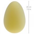 Floristik24 Dekorácia veľkonočných vajíčok vajíčko svetložlté plastové vločkované 20cm