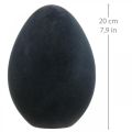 Floristik24 Dekorácia veľkonočných vajíčok vajíčko čierna plastová vločka 20cm