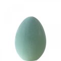 Floristik24 Veľkonočné vajíčko plastové šedo-zelené deko vajíčko zelené vločkované 25cm