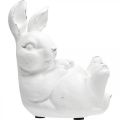 Floristik24 Veľkonočný zajačik vintage look králik ležiaci biely keramický 12,5×8×14cm