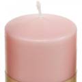 Floristik24 PURE stĺpová sviečka 90/60 ružová dekoračná sviečka udržateľná dekorácia na sviečku z prírodného vosku
