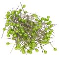 Floristik24 Zelené kvetinárske špendlíky s perleťovou hlavičkou, všestranné použitie, Ø4mm, 40mm, 150 kusov