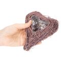 Miska v tvare srdca s vetvičkami a fóliovou vložkou na kvetinové aranžmány, 14 cm, 2 kusy | Floristik24.sk