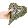 Rastlinné srdiečko z prírodného materiálu s fóliovou vložkou, 22 cm, 2 kusy | Floristik24.sk