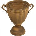 Hrnček na rastliny hrdzavý vzhľad váza kovová Ø22,5 cm V32,5 cm | Floristik24.sk