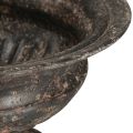 Pohár na rastliny Kalich starožitný vzhľad Čiernohnedý Ø20cm H15cm | Floristik24.sk