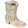 Floristik24 Kvetináč kovbojské čižmy topánka na rastliny vintage kvetinový vzor 24 cm