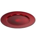 Floristik24 Plastový tanier Ø33cm červený s glazúrovaným efektom