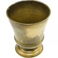 Vintage kvetináč kovová miska váza mosadz Ø17cm V19cm | Floristik24.sk