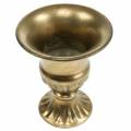 Floristik24 Ozdobný pohár zlatý Ø13,2cm H16,2cm starožitný vzhľad