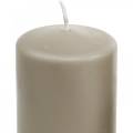 Floristik24 Čistá stĺpová sviečka hnedá 130/60 prírodný vosková sviečka udržateľný stearín a repka