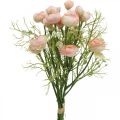 Floristik24 Umelá kytica ranunculus Kvetinová dekorácia Hodvábne kvety Ružová L37cm