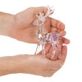 Akrylové ozdoby na vianočný stromček so sobami, 14 cm, 4 kusy | Floristik24.sk