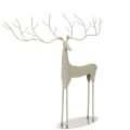 Floristik24 Dekoratívna socha jeleňa s veľkými parohmi, moderný kovový vzhľad, 48 cm