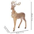 Dekoratívna figúrka jeleňa s parohmi, na postavenie, vianočná dekorácia, 28 cm | Floristik24.sk