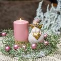 Floristik24 Ružový anjel so srdiečkom deko figúrka vianočná dekorácia 7×6×14cm 2ks