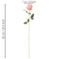 Umelé ružové kvety v kytici, dlhá stonka 62 cm, 12 kusov | Floristik24.sk