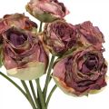 Floristik24 Ruže staroružové, hodvábne kvety, umelé kvety L23cm 8ks