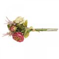Floristik24 Umelé ruže v zväzku jesenná kytica ružová, fialová V36cm