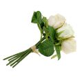 Floristik24 Kytica ruží krémová 26cm