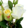 Floristik24 Kytica ruží krémová 40cm