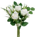 Floristik24 Kytica ruží biela L46cm
