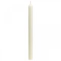 Floristik24 Rustikálne sviečky vysoké palicové sviečky jednofarebné biele 350/28mm 4 kusy