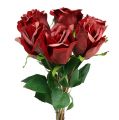 Floristik24 Zamatová ruža červená Ø8cm L45cm 6ks