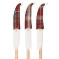 Floristik24 Vianočné ozdobné kolíky v tvare škriatkov, Santa Claus s plstenou čiapkou, 58 cm, 6 kusov