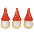 Mini figúrka škriatka, muchotrávka, dekorácia na stôl 10 cm, 6 ks | Floristik24.sk