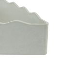 Floristik24 Miska plastová miska na rastliny srdiečko biela šedá 21×14,5×5,5cm