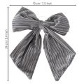 Dekoratívna závesná mašľa, vianočná mašľa, zamatová, rebrovaná, 24 cm, 2 kusy | Floristik24.sk