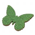 Floristik24 Dekorácia bodkovaná motýľ zelené trblietky 5/4/3cm 24b