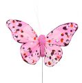 Floristik24 Motýľ 10cm ružový 12ks