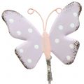 Floristik24 Kvetinová zátka motýľ pastelová 24cm 12ks